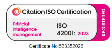 Citation ISO/IEC 42001:2023 certification mark